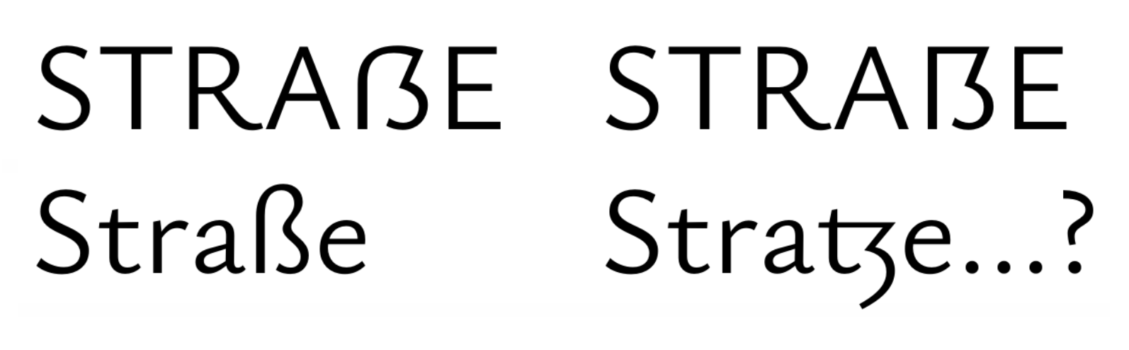Straße or Stratze?